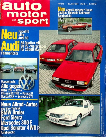 Deckblatt Auto Motor und Sport (13/1984)